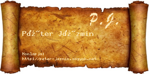 Péter Jázmin névjegykártya