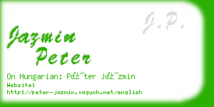 jazmin peter business card
